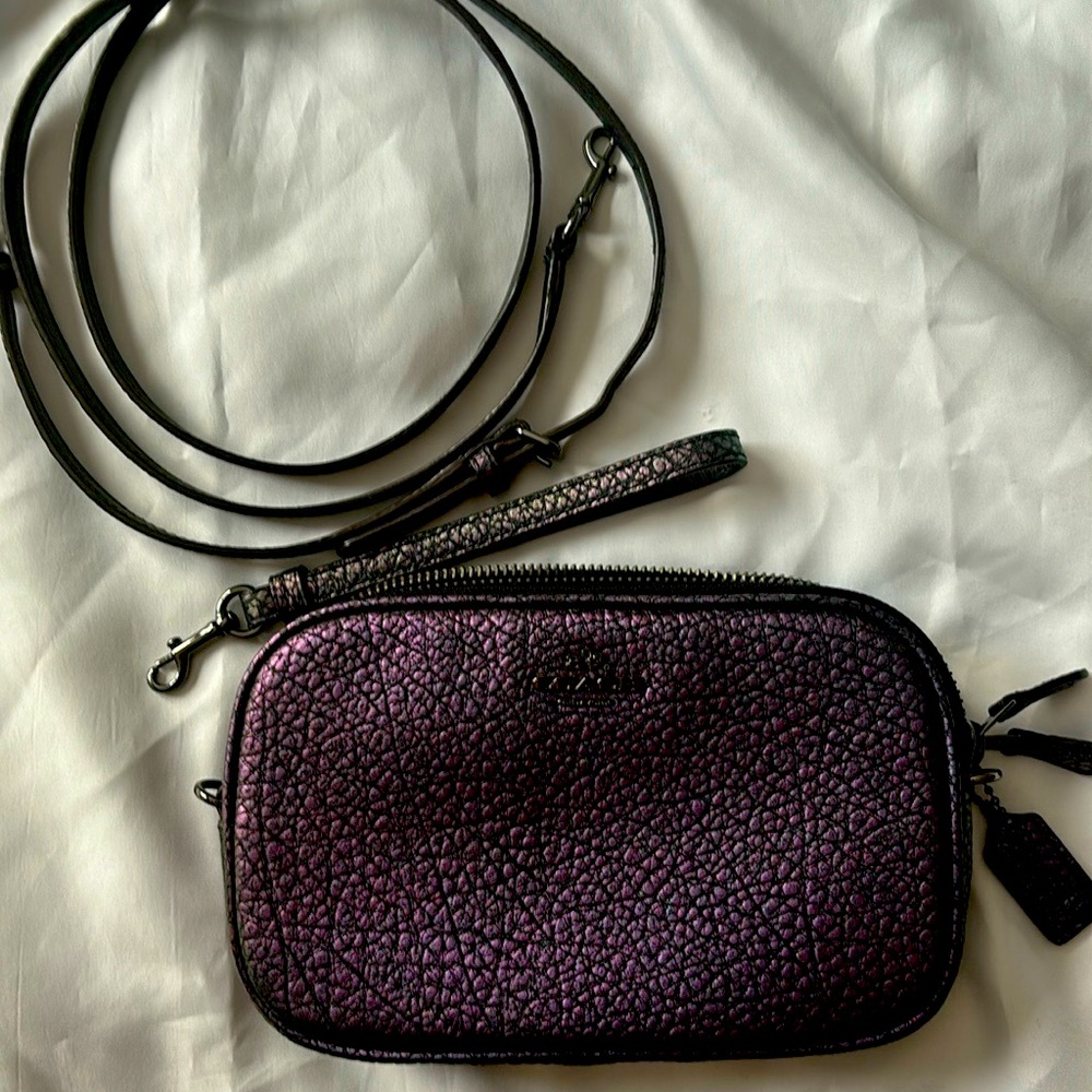 🔥SALE🔥RARE Coach Iridescent Purple Sadie Crossbody
